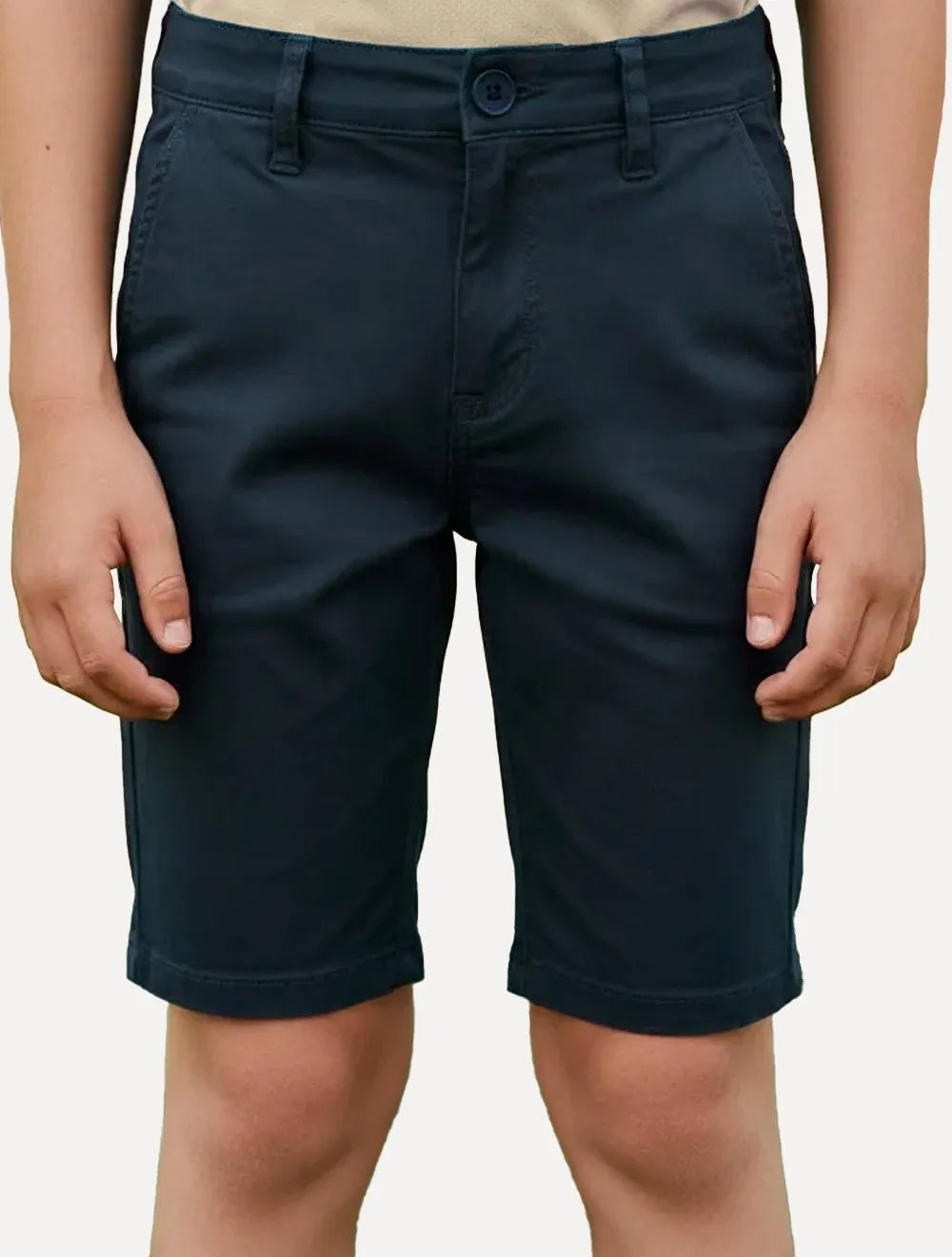 Bermuda Calvin Klein Infantil Slim Color Chino Azul Marinho
