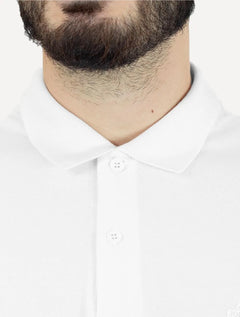 Polo John John Masculina Light Button Transfer Branca