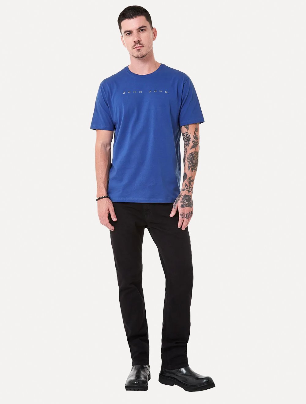 Camiseta John John Masculina Slim Flash Azul