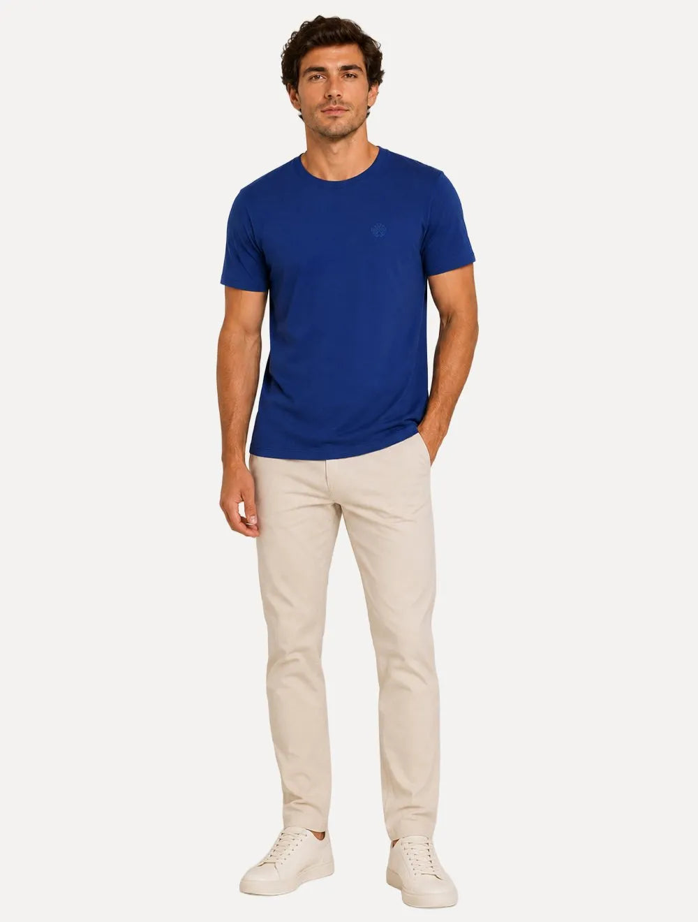 Camiseta John John Masculina Regular Fit Light Transfer Azul Escuro