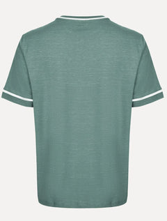 Camiseta Dudalina Masculina Flame Bicolor Verde Médio