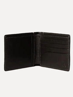 Carteira Calvin Klein Couro Horizontal Logo Floater Recorte Marrom