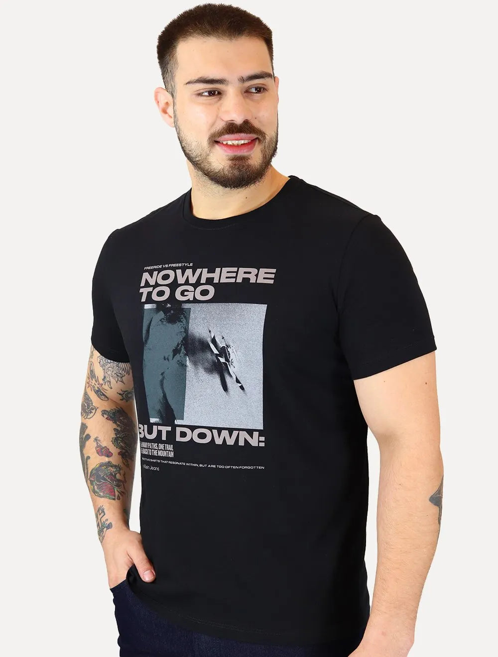Camiseta Calvin Klein Jeans Masculina Nowhere To Go Preta