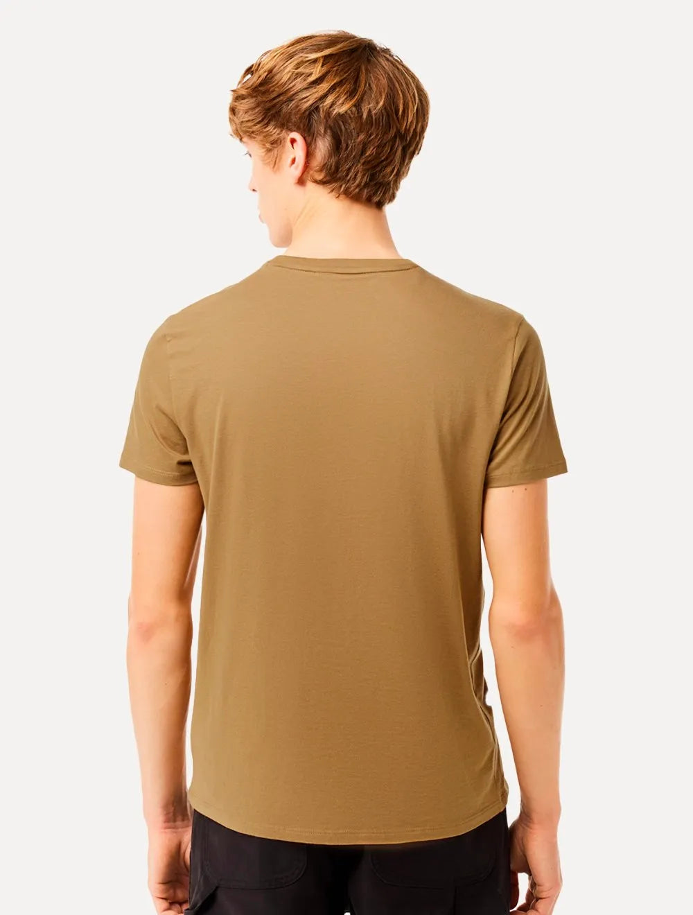 Camiseta Lacoste Masculina Jersey Pima Cotton Marrom