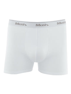 Cueca Mash Boxer Cotton Basic Branca/Preta Pack 2UN