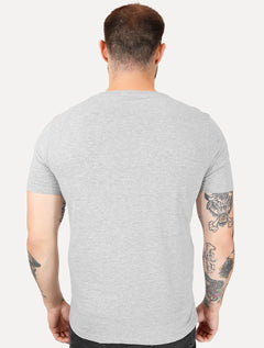 Camiseta Guess Masculina Eroded Logo Print Cinza Mescla
