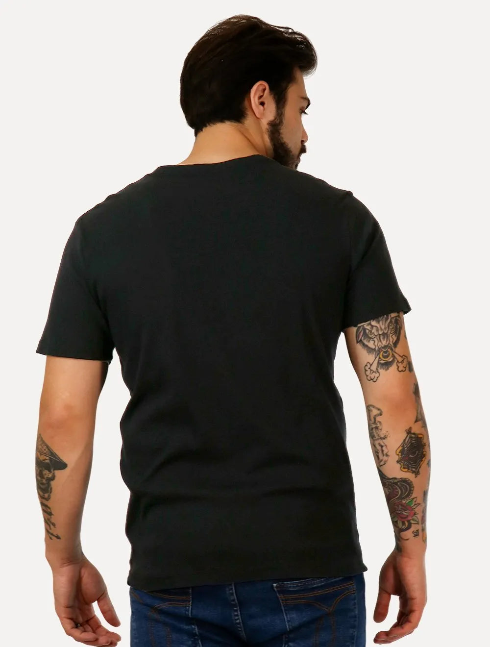 Camiseta Colcci Masculina Slim Malha Canelada Preta