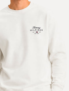 Moletom Tommy Hilfiger Masculino Brand Love Sweatshirt Branco