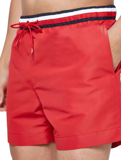 Short Tommy Hilfiger Masculino Medium Drawstring Waist Stripe Vermelho