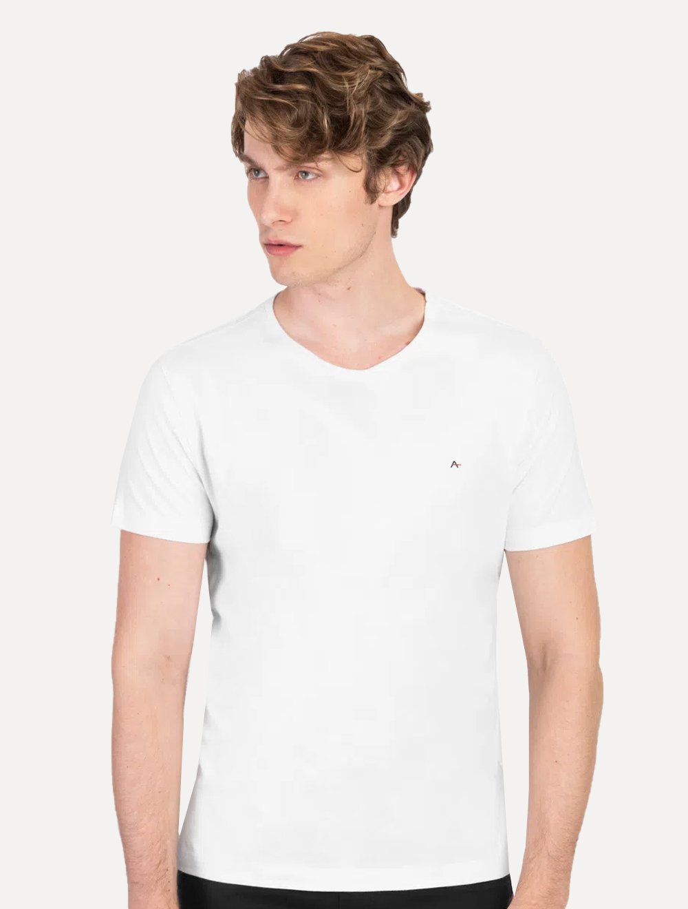 Kit Camisetas Aramis | Masculina Basic Lisa Branca/Vermelha