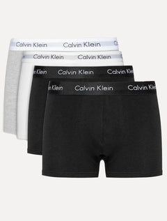 Cuecas Calvin Klein Low Rise Trunk Mescla Preta Branca Pack 4UN
