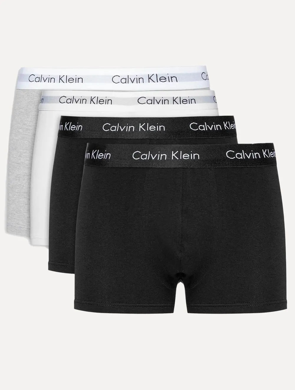Cuecas Calvin Klein Low Rise Trunk Mescla Preta Branca Pack 4UN