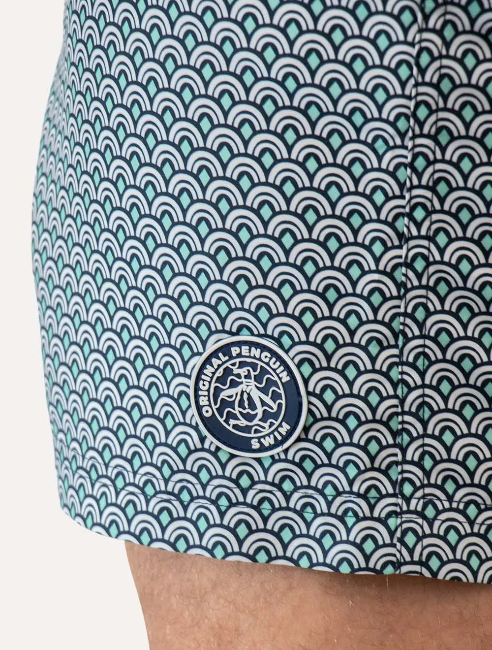 Short Original Penguin Masculino D'Água Ethnic Print Aruba Blue Azul