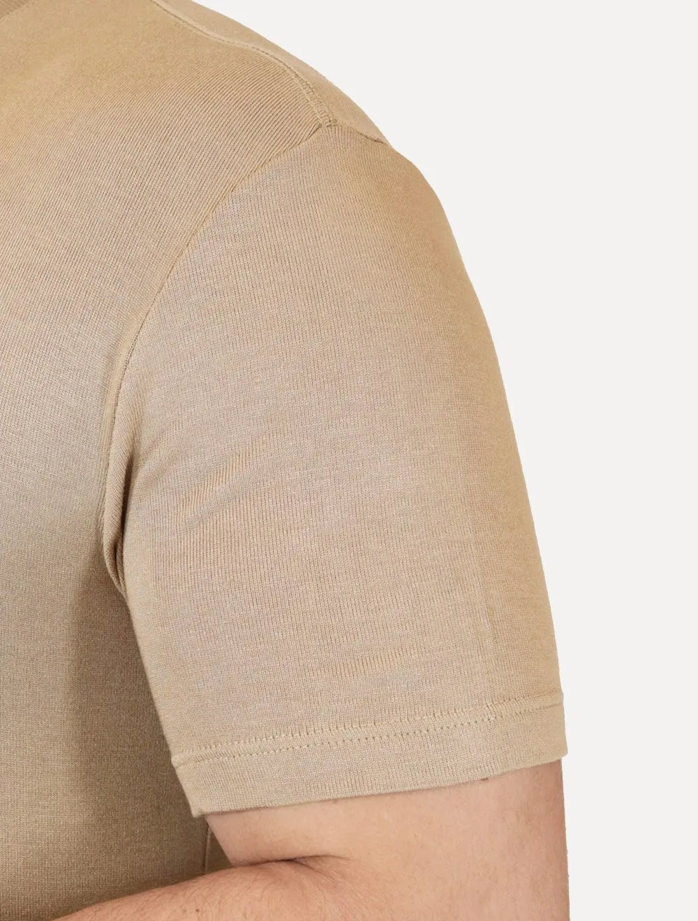Camiseta Calvin Klein Jeans Masculina Lisa Tricot Cáqui Médio