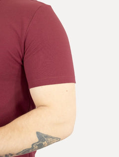 Polo Tommy Jeans Masculina Piquet Neck Branded Bordô