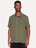 Camisa Osklen Masculina Used Utility Verde Militar