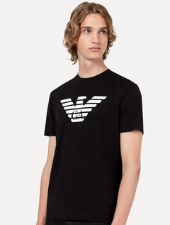 Camiseta Emporio Armani Masculina Essential Pima Big Logo Preta