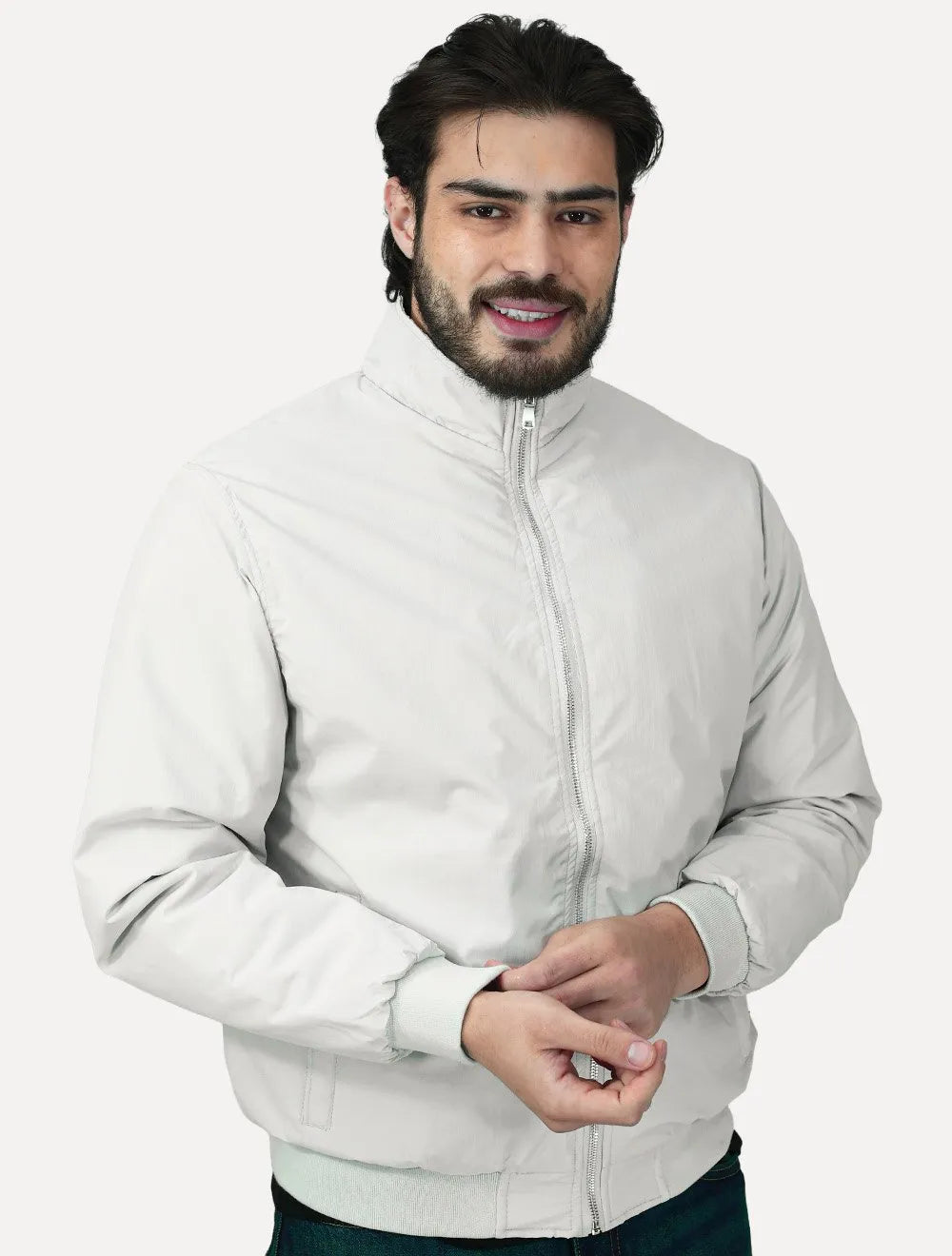 Jaqueta Dixen Masculina Thermic Full Zip Cinza Claro