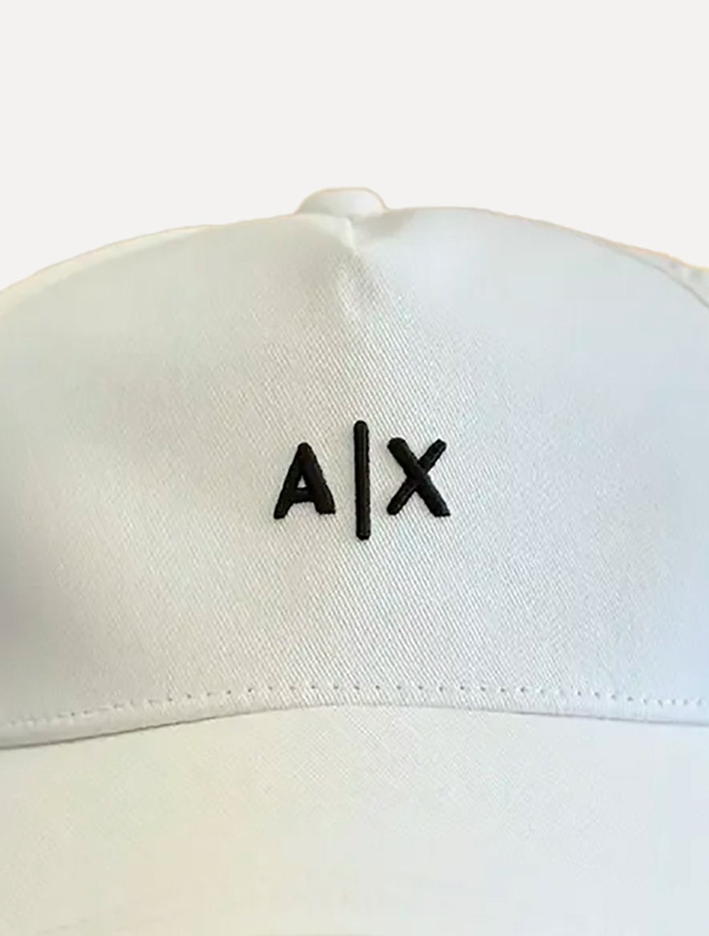 Boné Armani Exchange Cotton Twill Embroidered Logo Branco