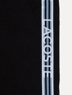 Calça Lacoste Moletom Masculina Jogger Signature Sash Preta