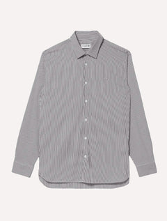 Camisa Lacoste Masculina Slim Fit Popeline Stretch Striped Preta