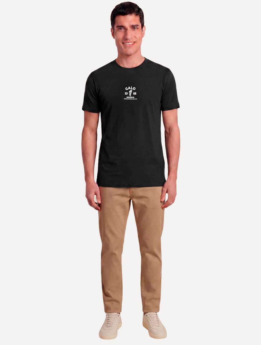 Camiseta Reserva Masculina Regular Galo 1908 Preta