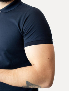 Polo Dixen Masculina Piquet Gola Lisa Azul Marinho