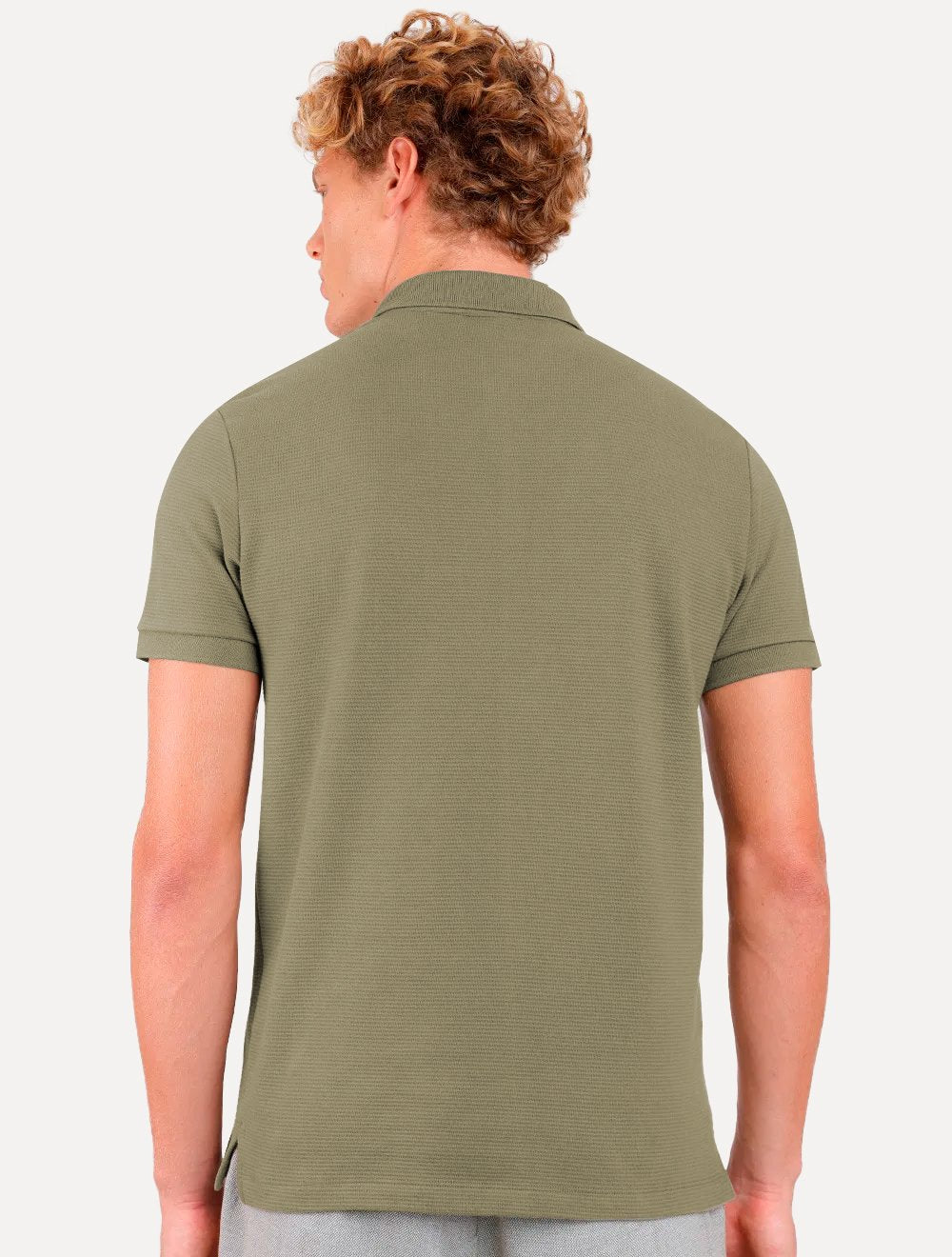 Polo Aramis Masculina Suedine Canelado Verde Militar