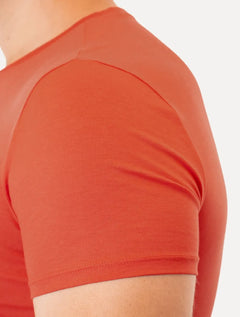 Camiseta Lacoste Masculina Jérsei Algodão Pima Laranja