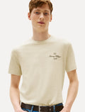 Camiseta Tommy Hilfiger Masculina Outline Flag Script  Areia