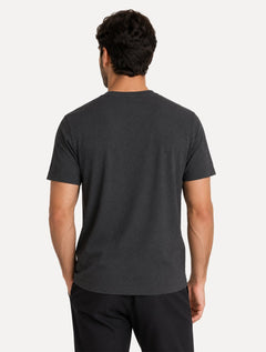 Camiseta Calvin Klein Manga Curta Masculina Mono Logo Ribana Gola Chumbo