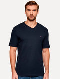 Camiseta Tommy Hilfiger Masculina Essential V-Neck Cotton Azul Marinho