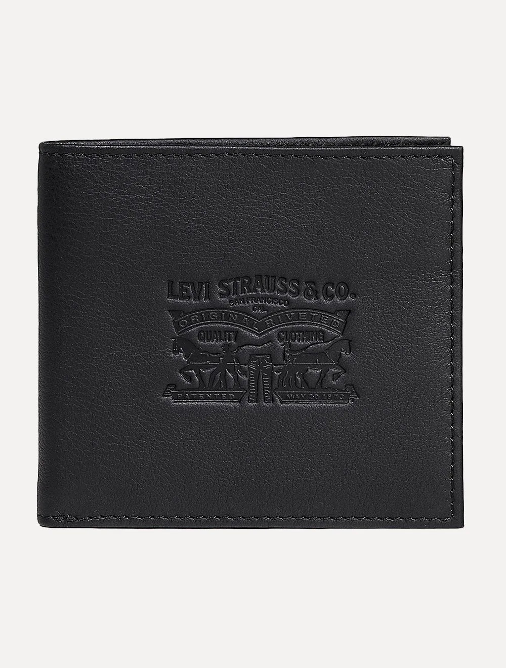 Carteira Levis Masculina Leather Mid Logo Preta