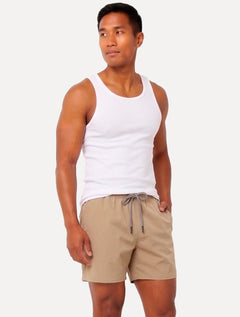 Short Aramis Masculino D'Água Elastico Logo Cáqui