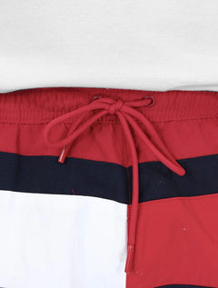 Short Tommy Hilfiger Medium Drawstring Colourblock Vermelho