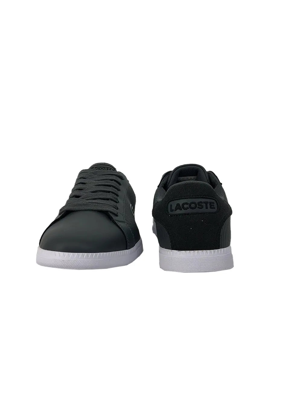 Tênis Lacoste Masculino Couro Graduate 319 2 DK Gry/Blk Cinza Escuro