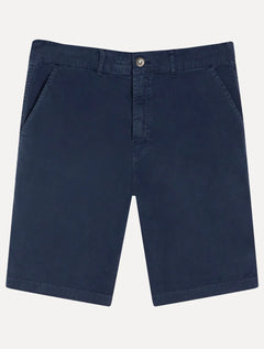 Bermuda Ellus Masculina Sarja Slim Color Twill Power Azul Marinho