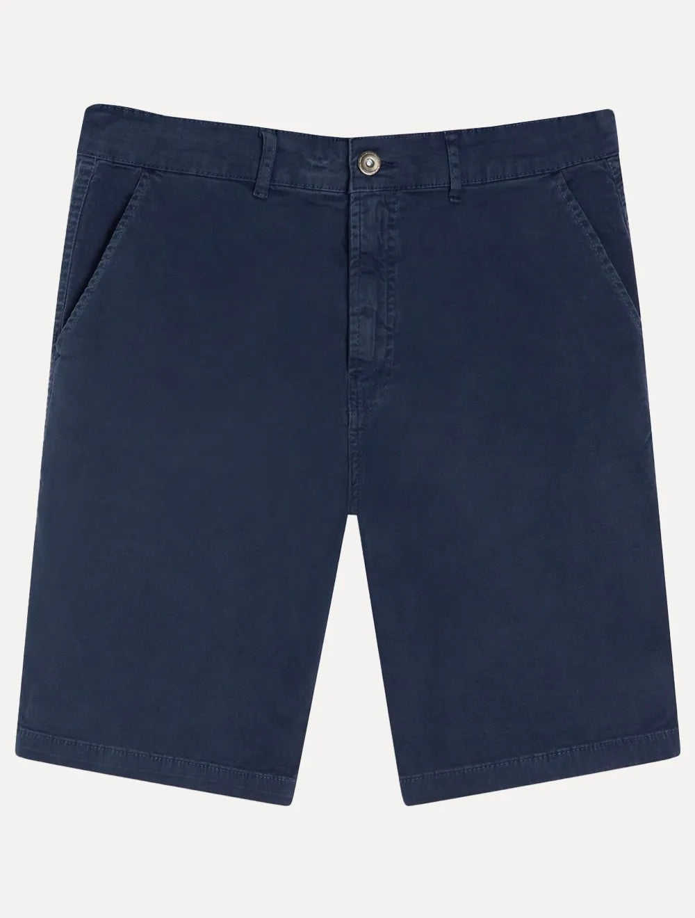 Bermuda Ellus Masculina Sarja Slim Color Twill Power Azul Marinho