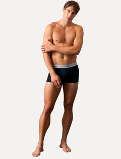 Cueca Calvin Klein Underwear Trunk Modal Logo Mescla Azul Marinho