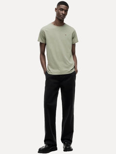Camiseta Tommy Jeans Masculina Regular Jersey C-Neck Flag Verde Musgo