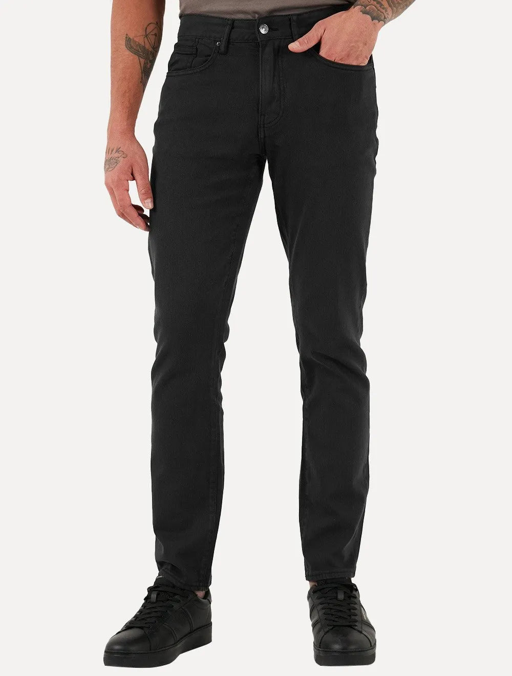 Calça Jeans Armani Exchange Masculina J14 Slim Fit 5 Pockets Preta