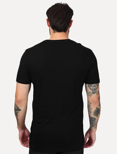 Camiseta Ellus Masculina Viscose Classic Signature Preta