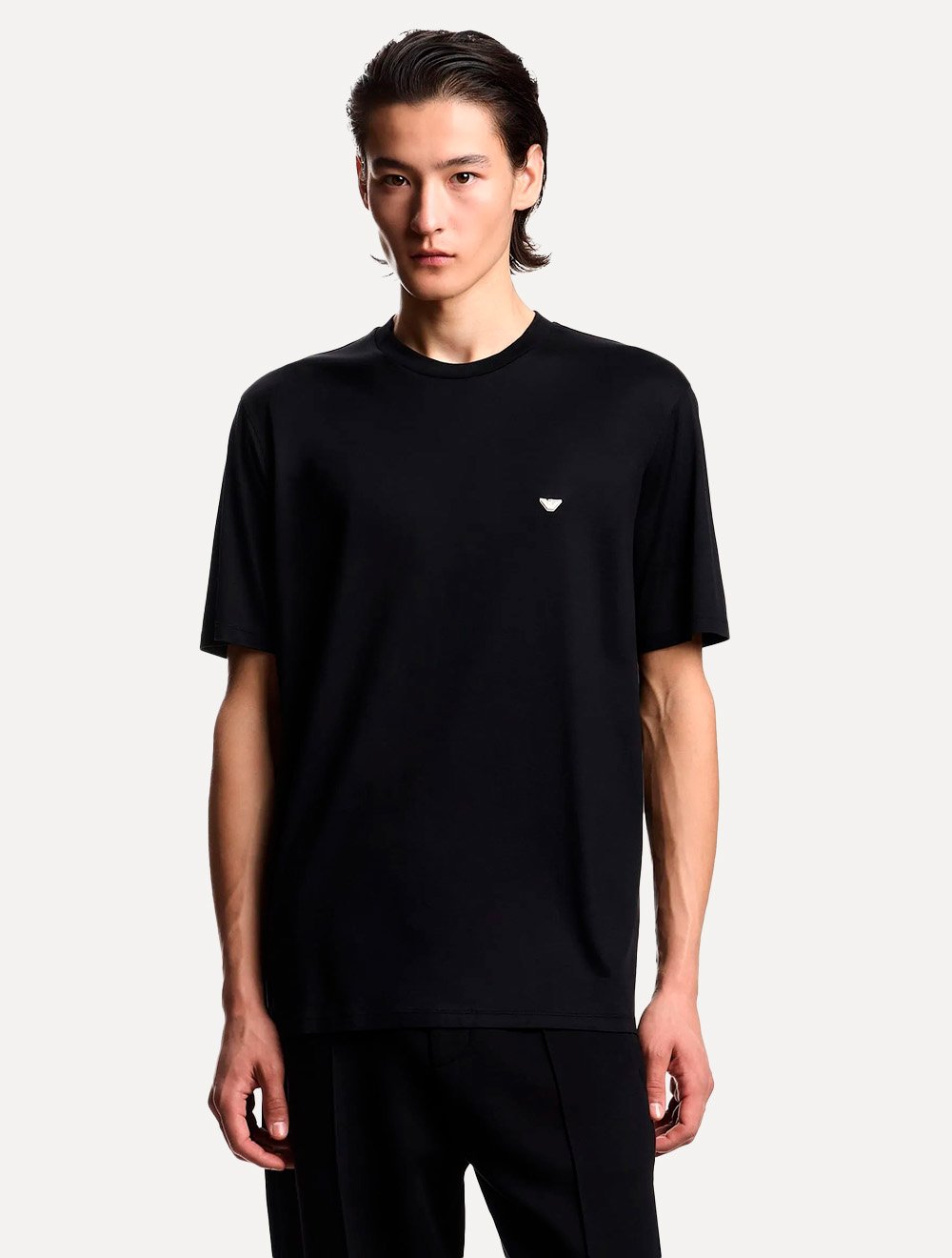 Camiseta Emporio Armani Masculina Essential Embroidery Logo Preta