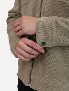 Jaqueta Dixen Masculina Cotelê Canelada Pockets FullZip Areia