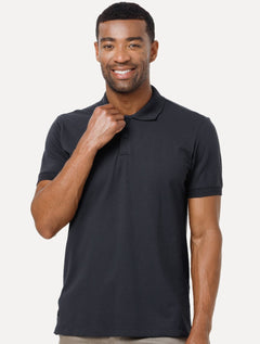 Polo King & Joe Masculina Premium Piquet Slim Azul Marinho