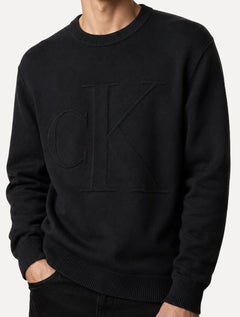 Suéter Calvin Klein Jeans Masculino Cotton Tricot Maxi CK Preto