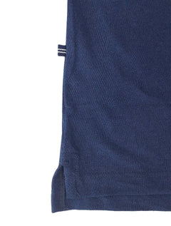 Polo Nautica Piquet Frisos Logo Colorblock Azul Marinho