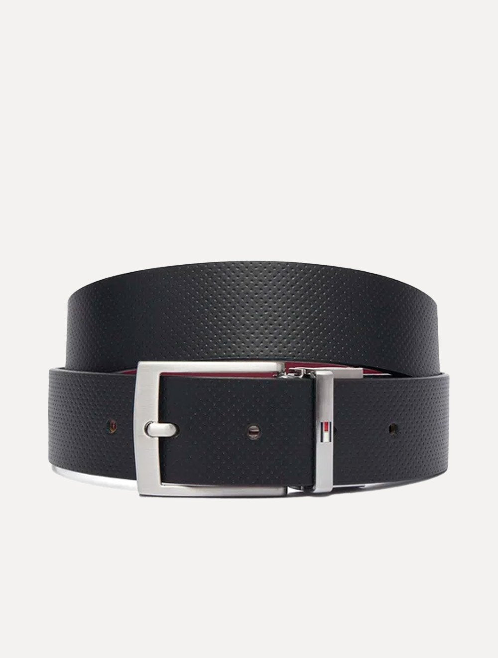 Cinto Tommy Hilfiger Masculino Couro Adan 3.5 Pebble Preto