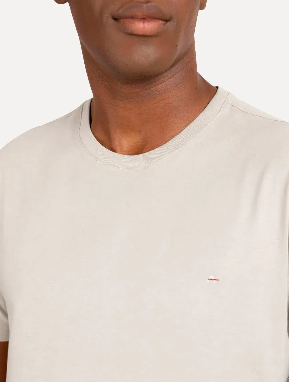 Camiseta Aramis Masculina Basic Lisa Cáqui Médio