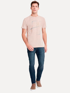 Camiseta Aramis Masculina Eco Pet Estampa Vertices Cáqui